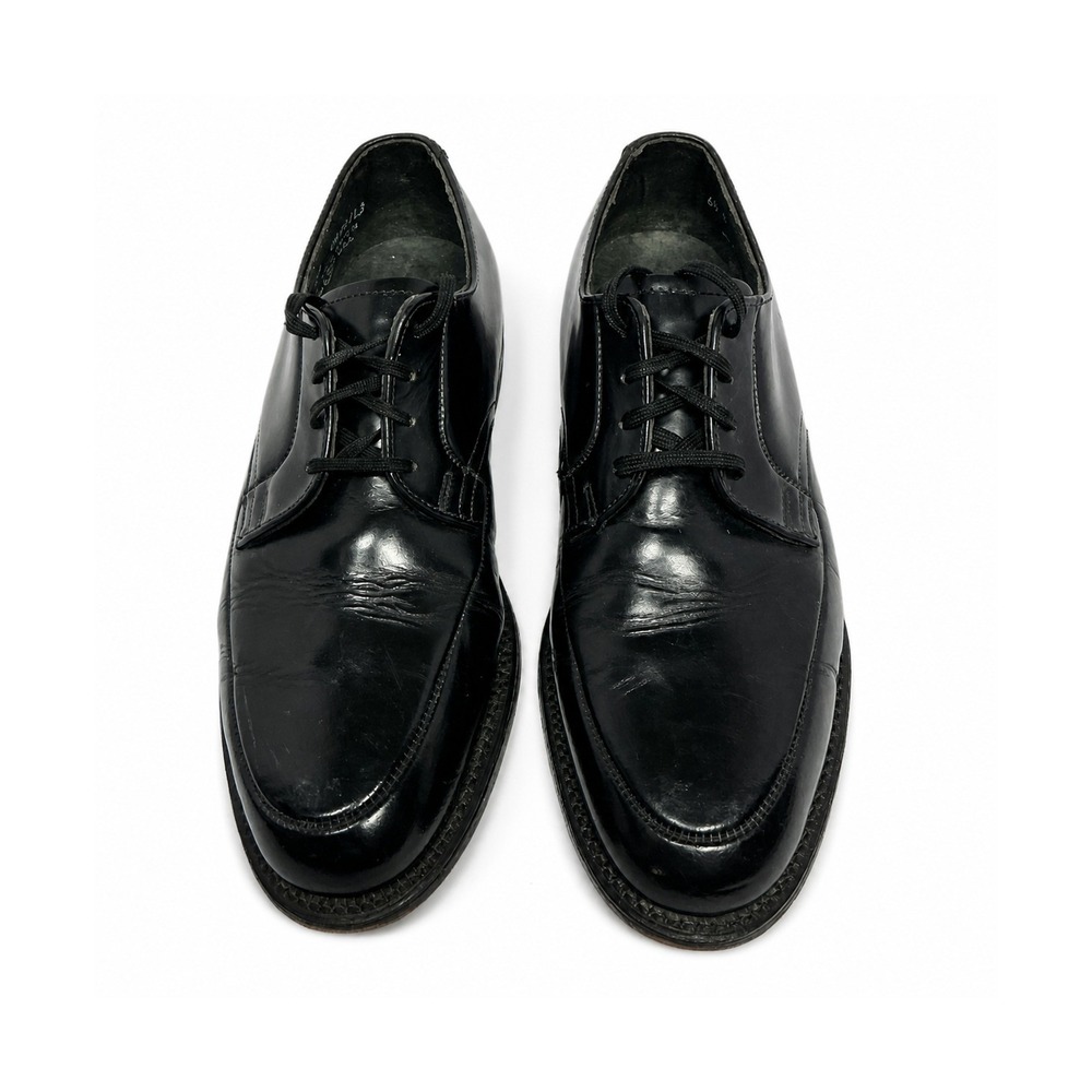 Executive Imperial Black Mens US 6.5E Leather USA Apron Toe Derby Shoes 06201L3